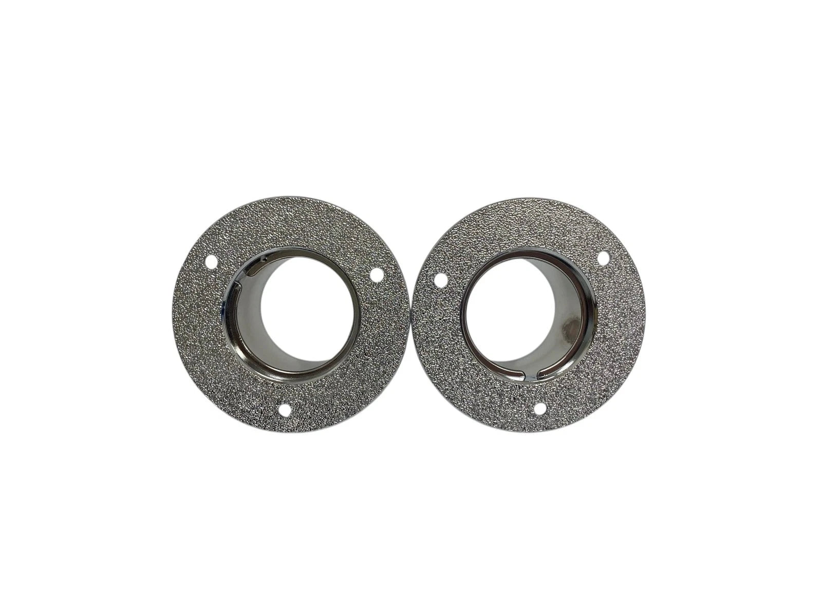 Set of 2 Plastic Chrome Plated Rigging Flanges for 2.5" Hose