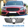 Front Upper Bumper Grille for Mercedes-Benz GLE450 2019 Chrome Silver Ton
