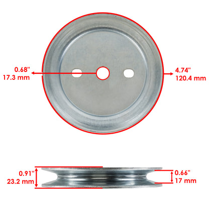 Drive Pulley Sheave Replacement for John Deere X754 X758 X940 (2017–2019)