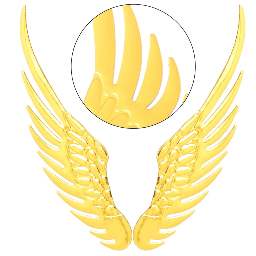 3D PVC Decal Wing Scratch Sticker for Car and Motorcycle (Pair)