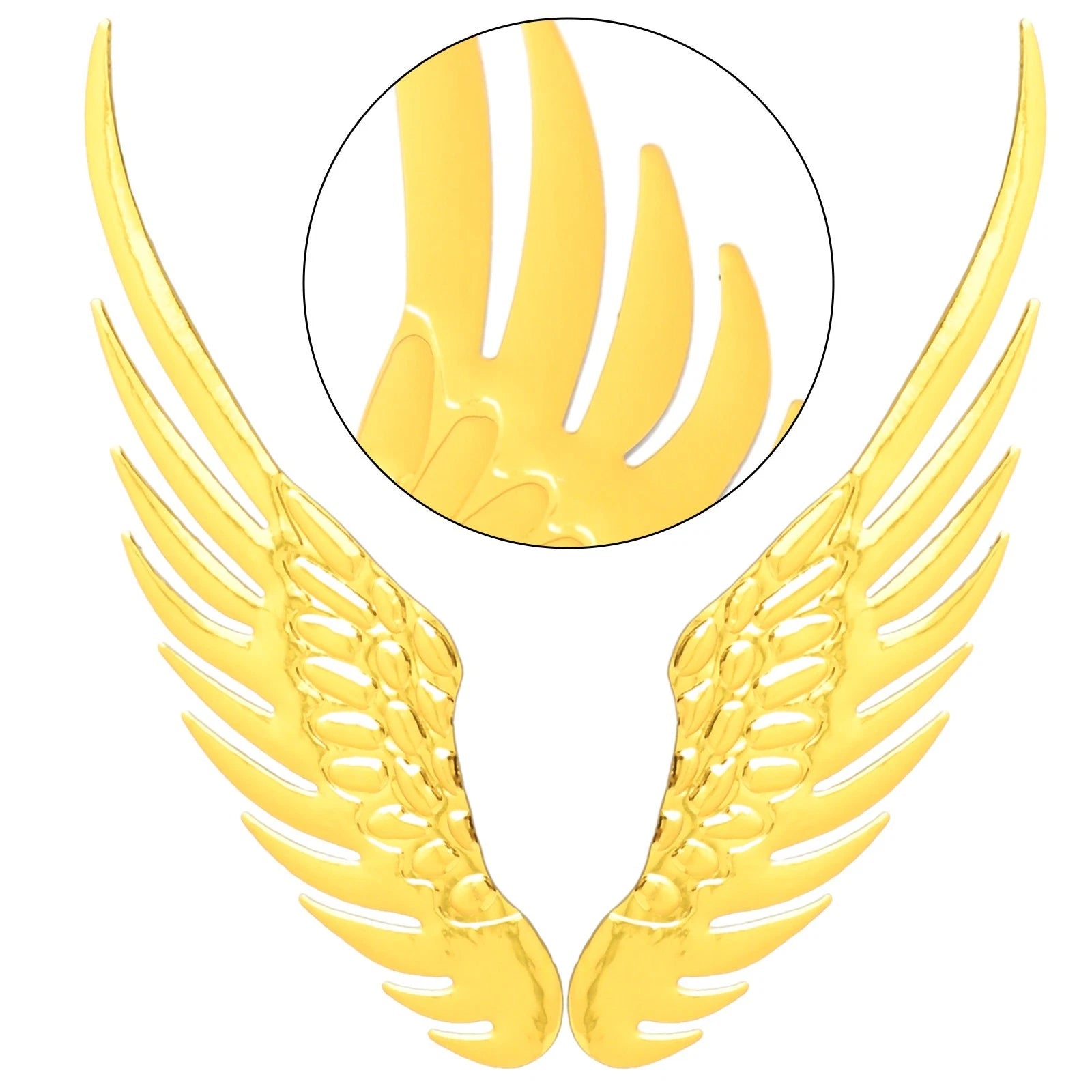 3D PVC Decal Wing Scratch Sticker for Car and Motorcycle (Pair)