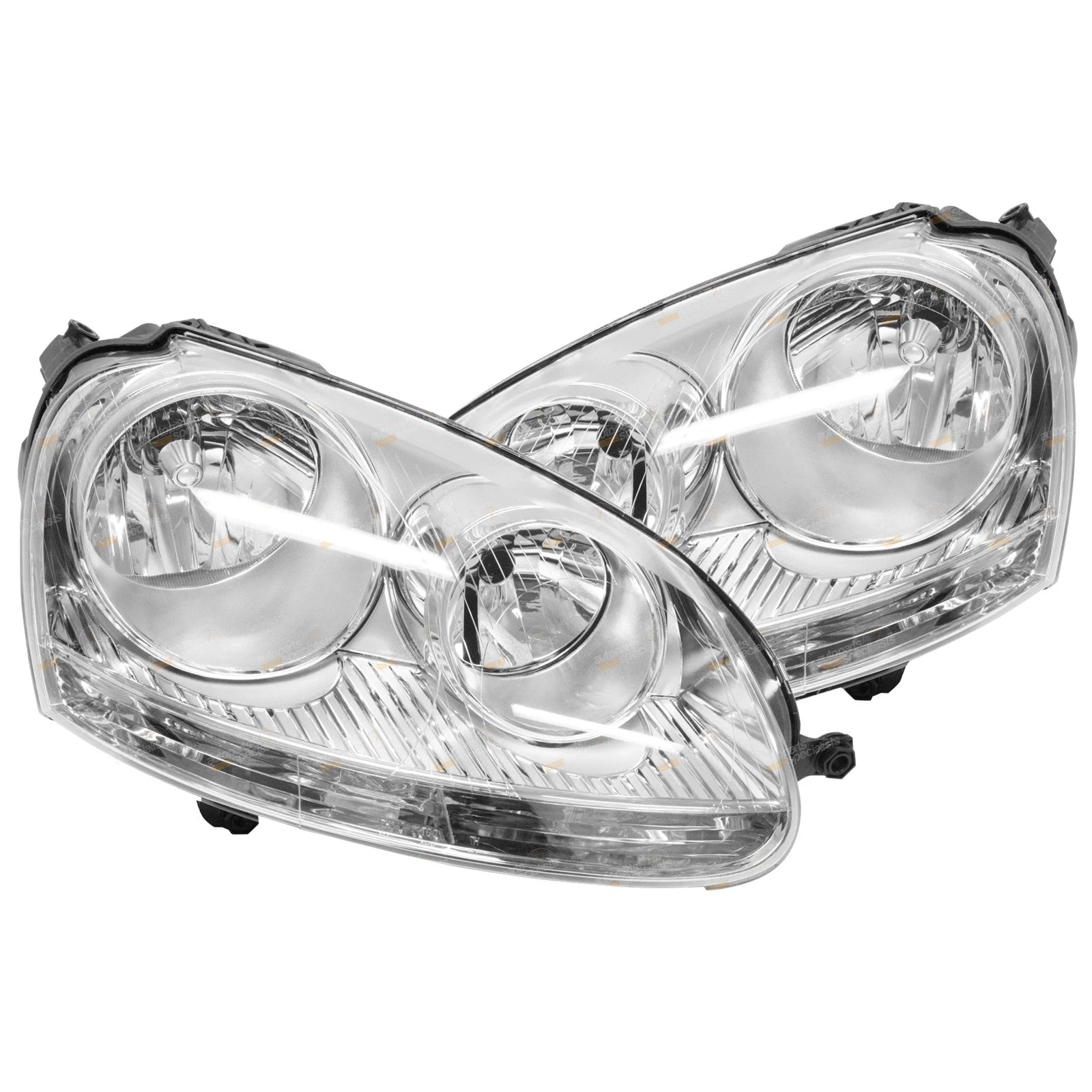 Chrome Headlights Pair LH+RH for VW Golf Jetta Mk5 (2004–2010)