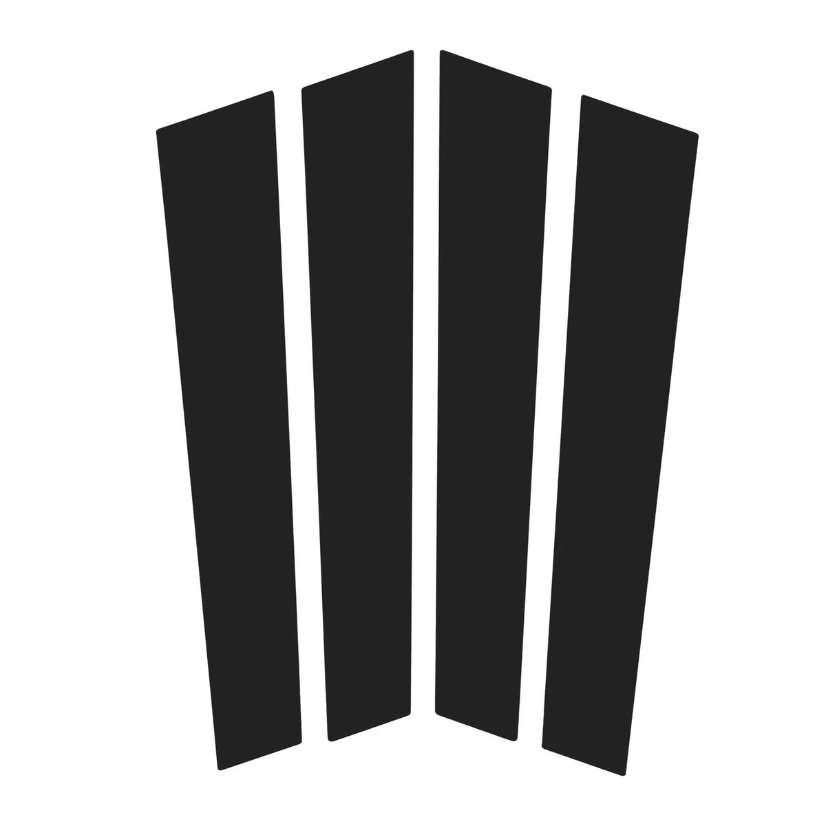 Set of 4 Door Pillar Window Trim for Porsche Panamera (2017–2021) Black