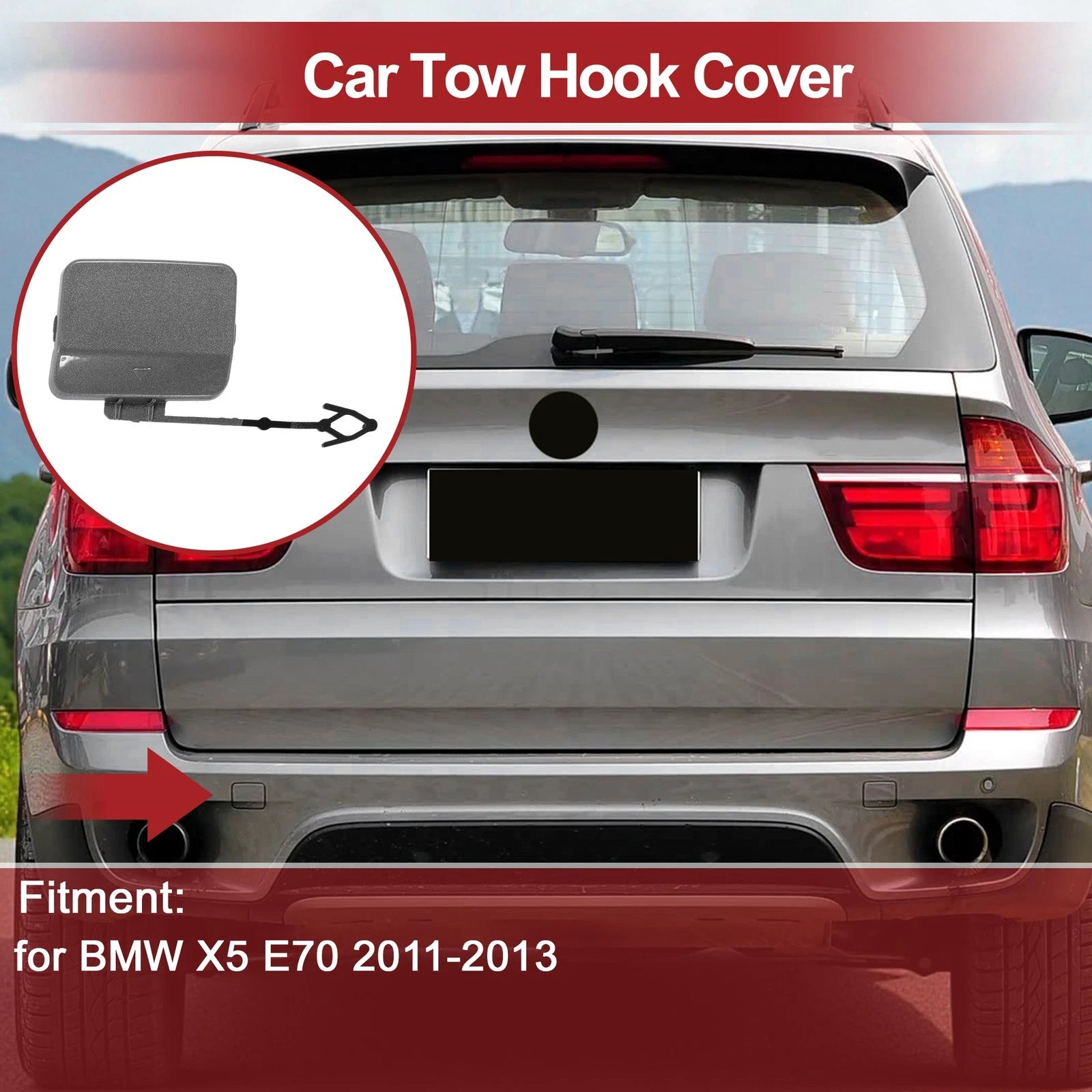 Tow Hook Cover Cap for BMW X5 E70 (2011–2013)