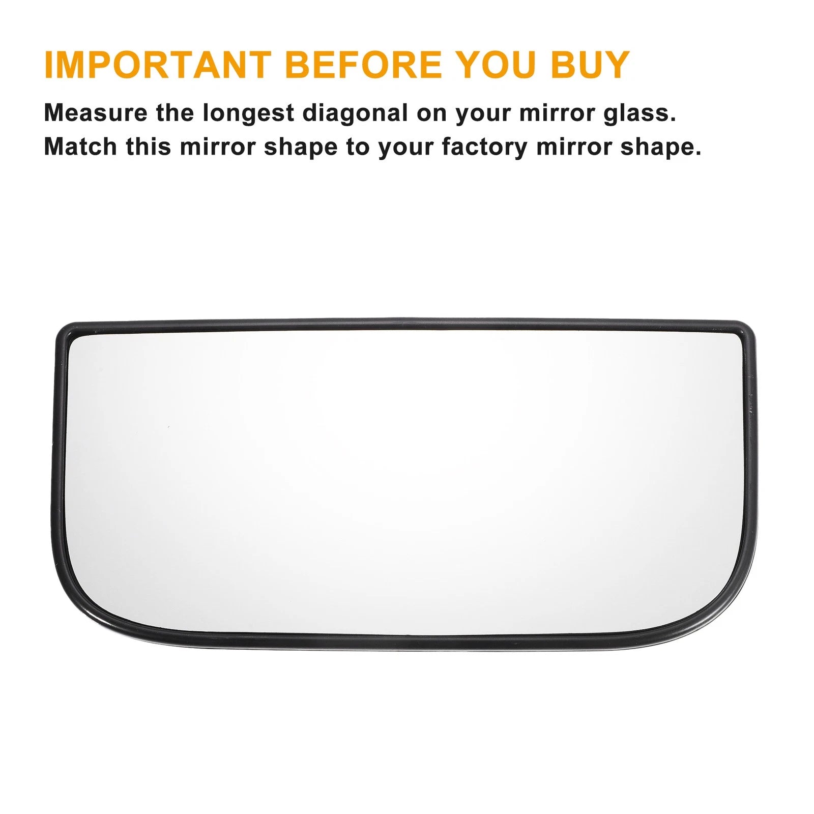 Mirror Glass Pair Left Right White Non-Heated for Chevrolet GMC (2007–2013)