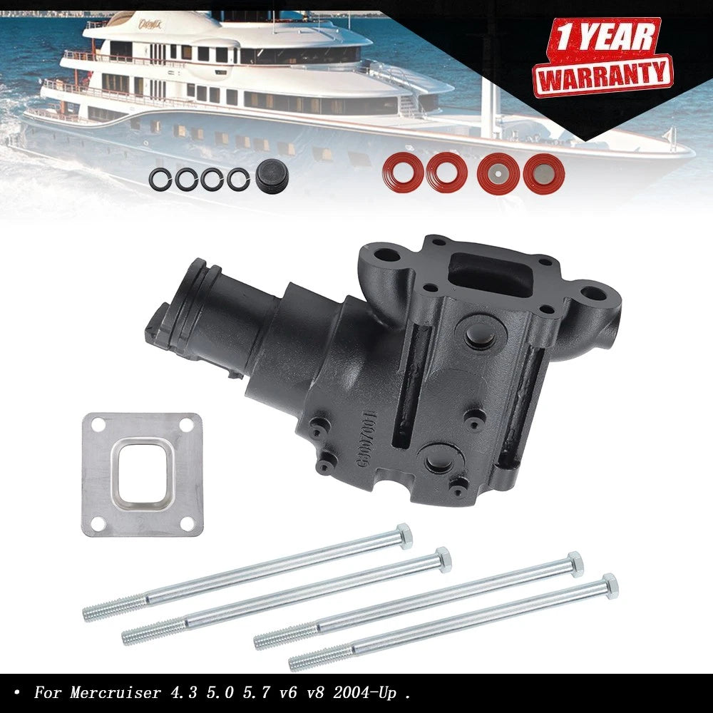 Exhaust Manifold Riser Elbow 864591T02 for Mercruiser V6 (4.3, 5.0, 5.7)
