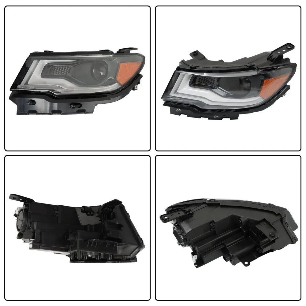 Headlight Driver Side for Jeep Compass (2017–2021) HID Xenon LED DRL Projector