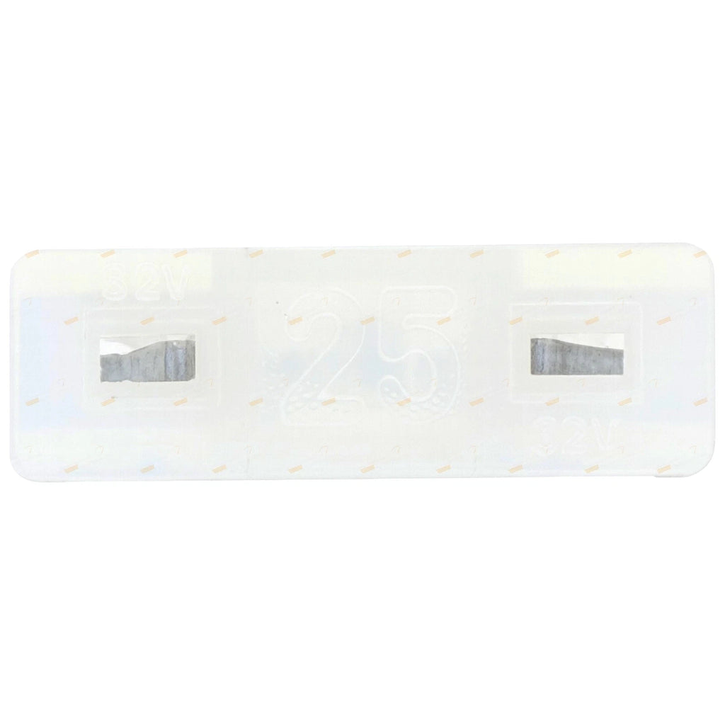 Pack of 100 Mini Blade Fuses for Universal Use (25 Amp)