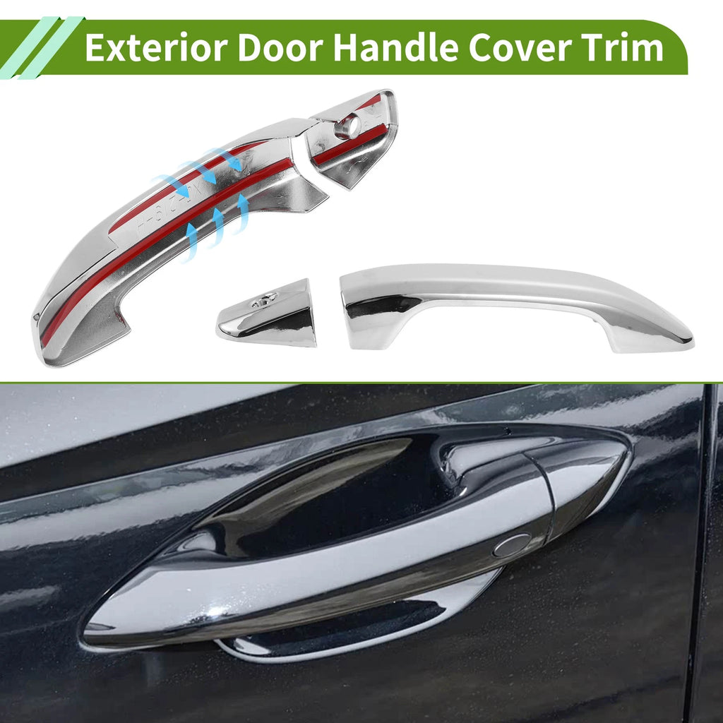 Exterior Door Handle Cover Trim for Chevy Silverado 1500 (2020–2022) ABS 1 Set