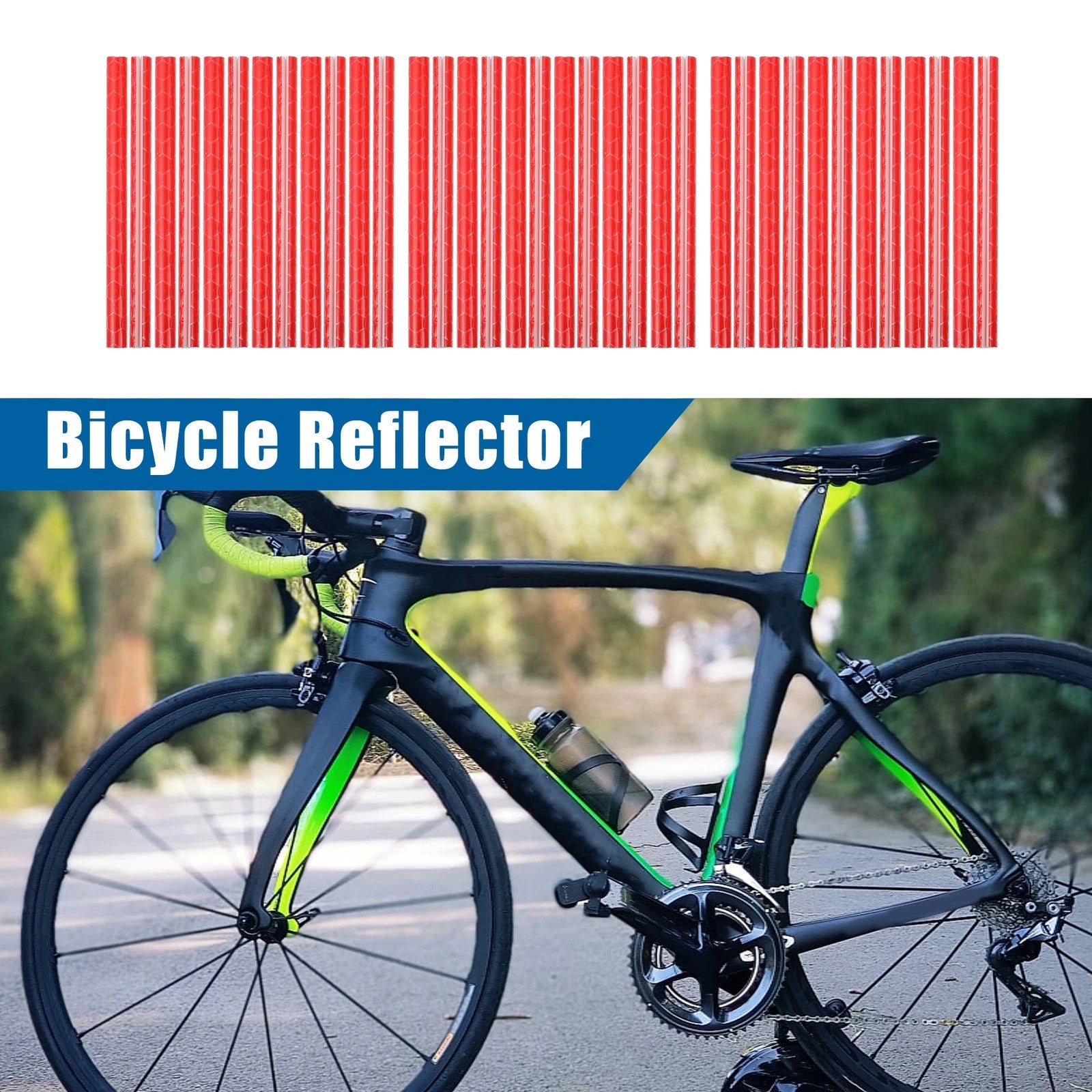 Bicycle Reflectors Outer Replacement Set for Bike ABS Red (36 Pcs) (—)