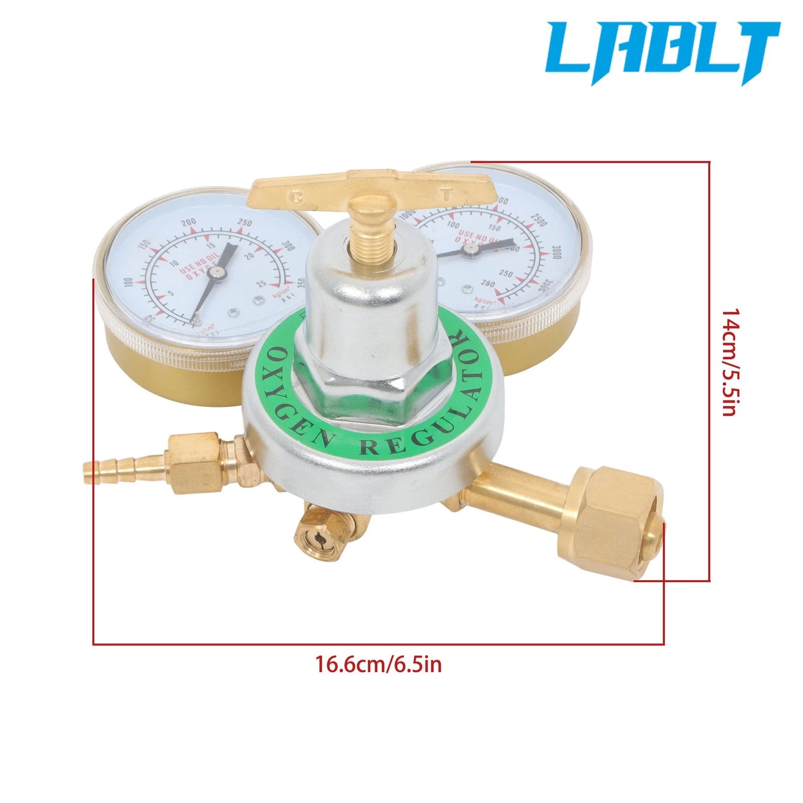 3" Dual Gauge Oxygen Regulator for Victor Torch (CGA540)