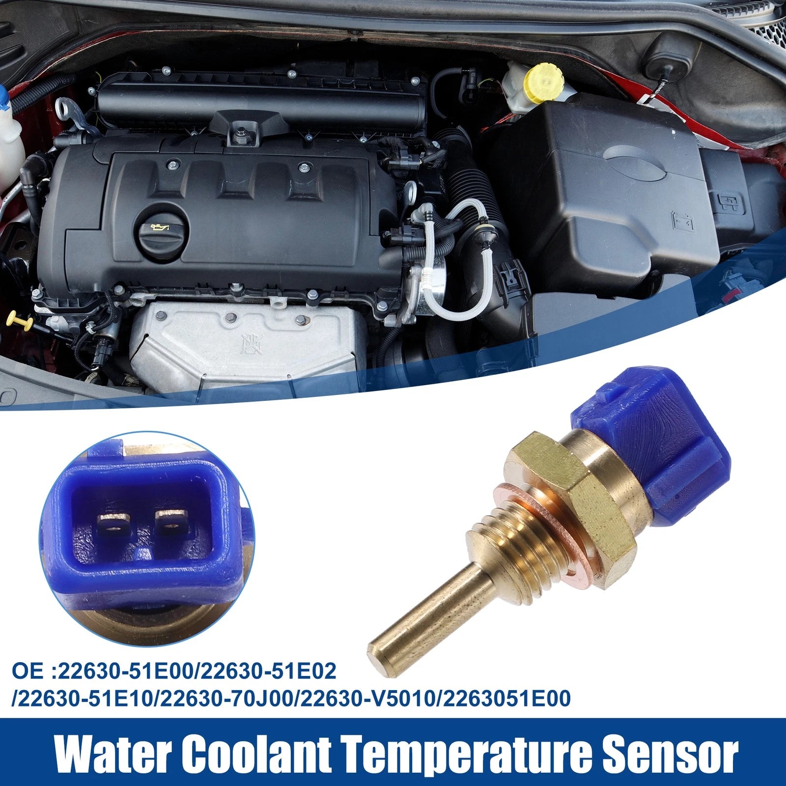 Engine Coolant Temperature Sensor for Nissan Stanza (1986–1994) No. 22630-51E00