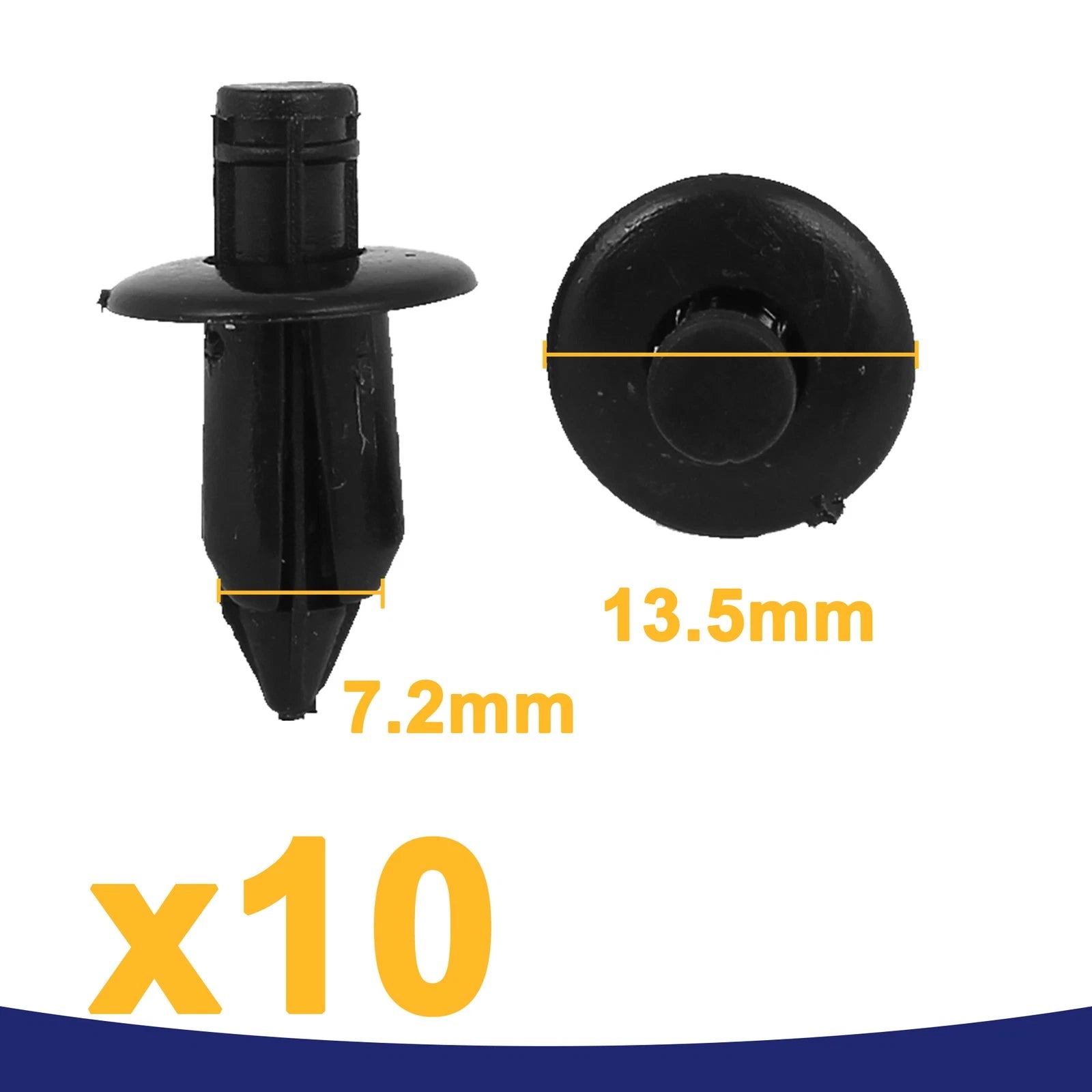 Body Trim Retainer Clip Plastic Rivet Replacement for Toyota Hilux (2010–2018)