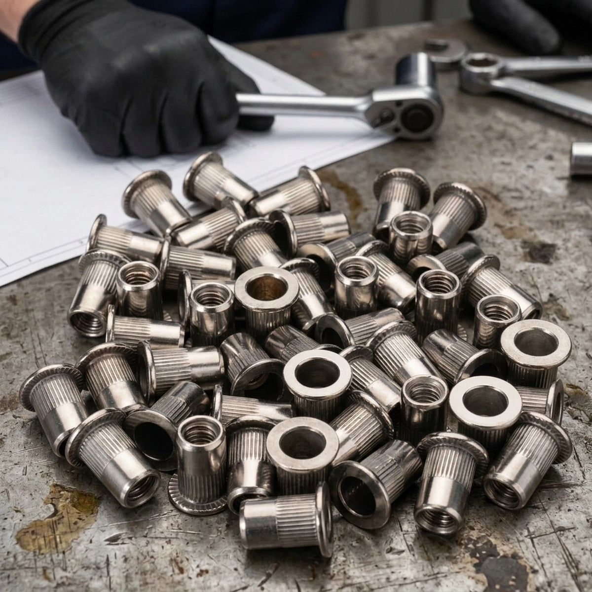 50x M6-M10 Thread Stainless Steel Rivet Nut Insert Nutsert