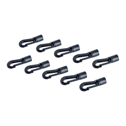 Pack of 10 Plastic Hooks for Bungee Elastic Shock Cord