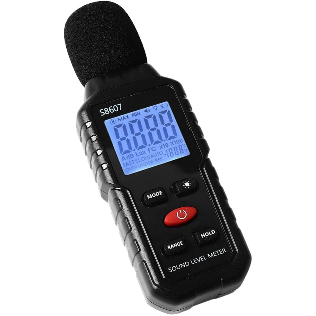 Digital Noise Meter Decibel Reader 30-130dB with Over Under Range Indication