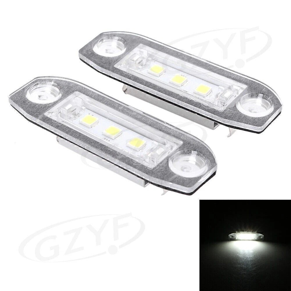 2X White LED License Plate Bulbs for Volvo XC70 V50 C70 V70 XC60