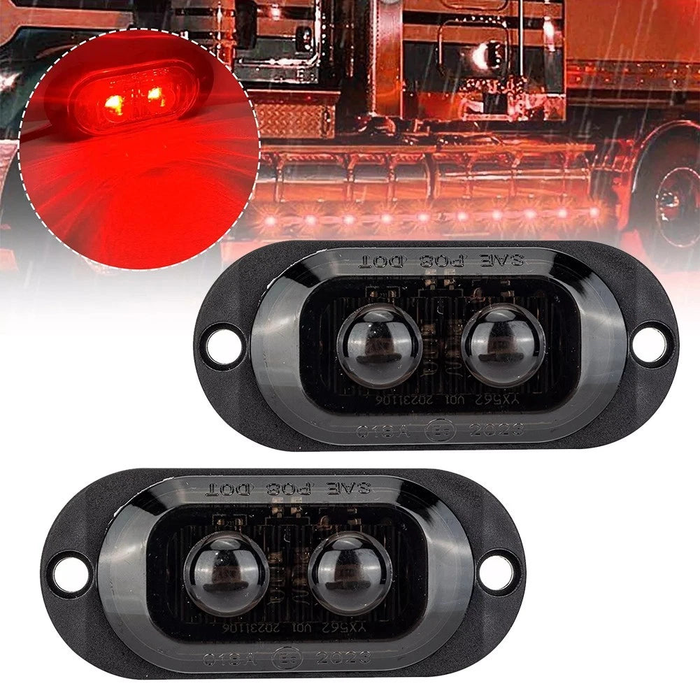 2X Waterproof LED Clearance Lights for Truck Boat Use