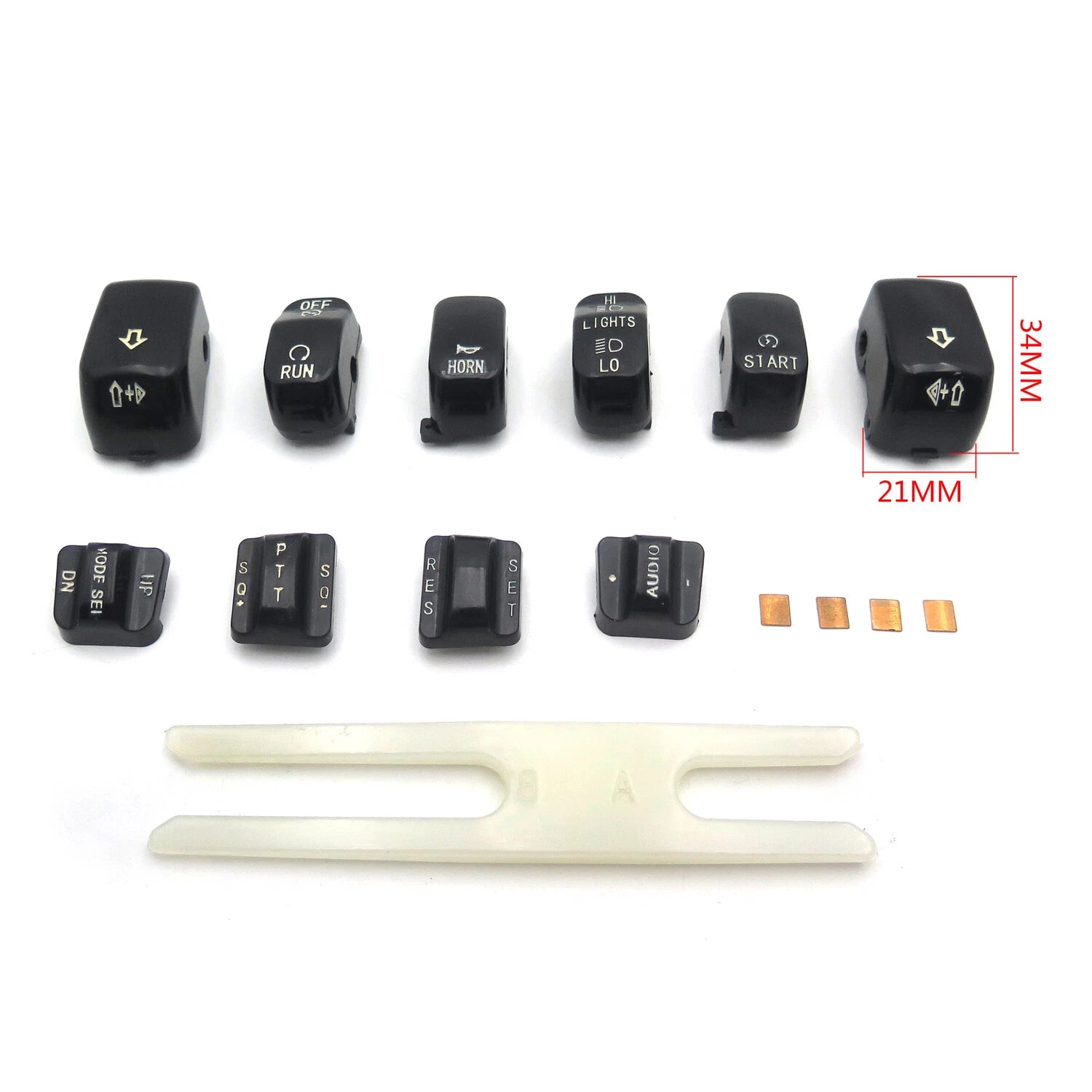 Hand Control Switch Housing Button Cap Cover for Harley Davidson Softail Dyna FLHTC (Electra Glide)