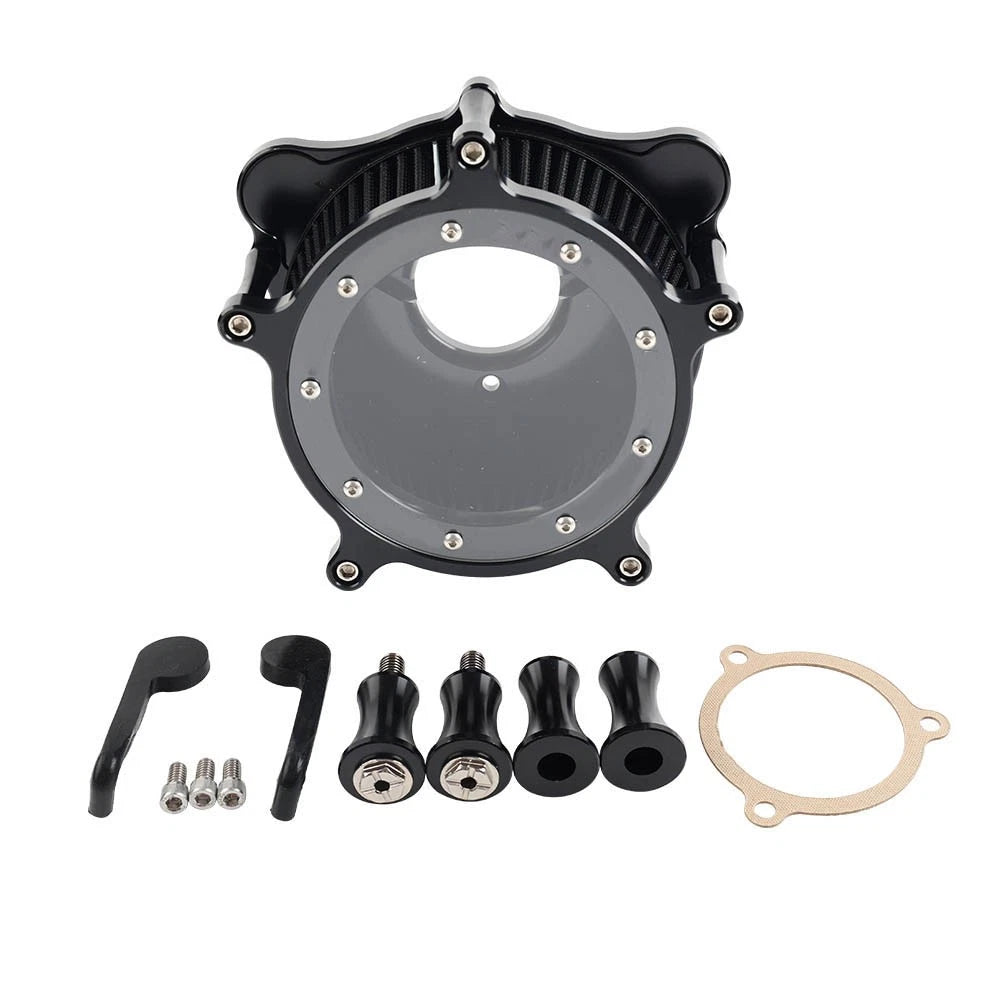 Air Cleaner Intake Filter System Black For Harley Road King Classic FLHRC FLHR