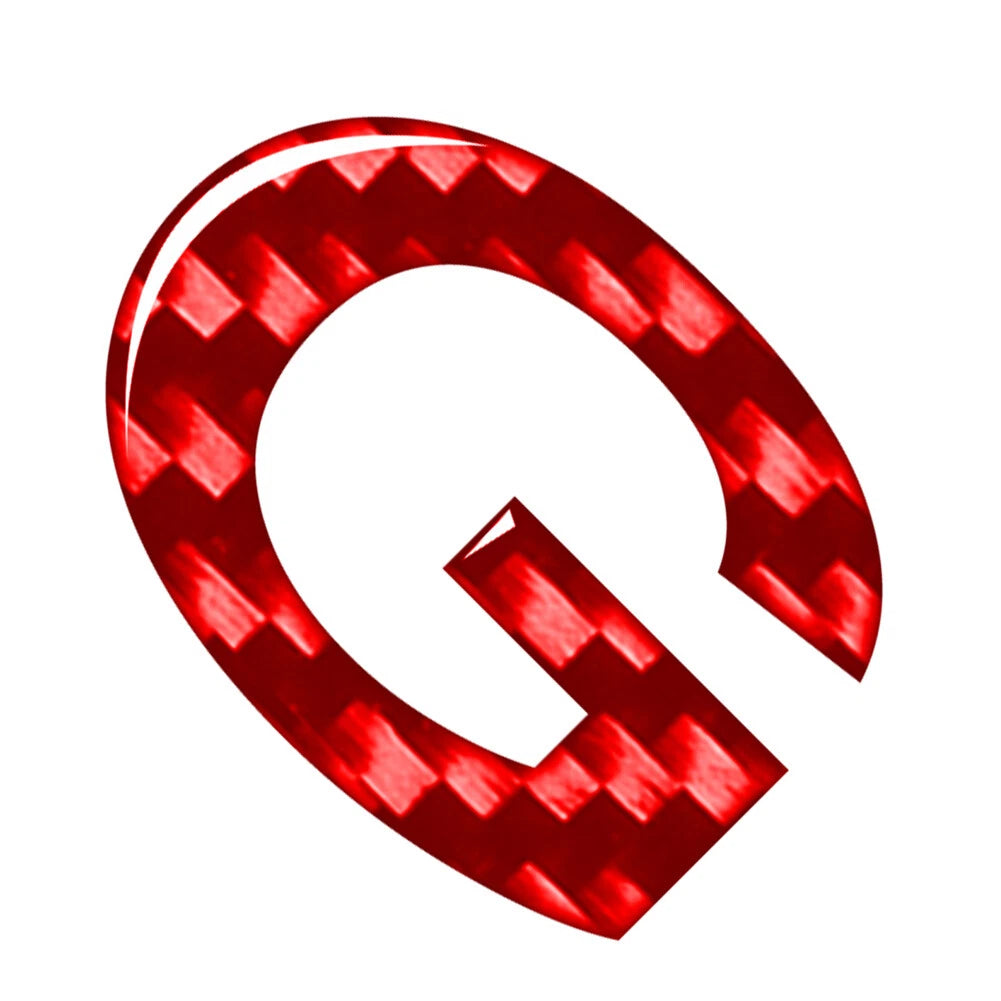 Car Badge Emblem Decals G Carbon Red for