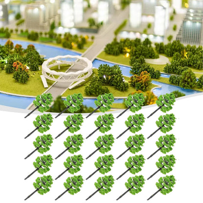 20pcs Set Model Trees for Train Railroad Diorama Landscape Scenery