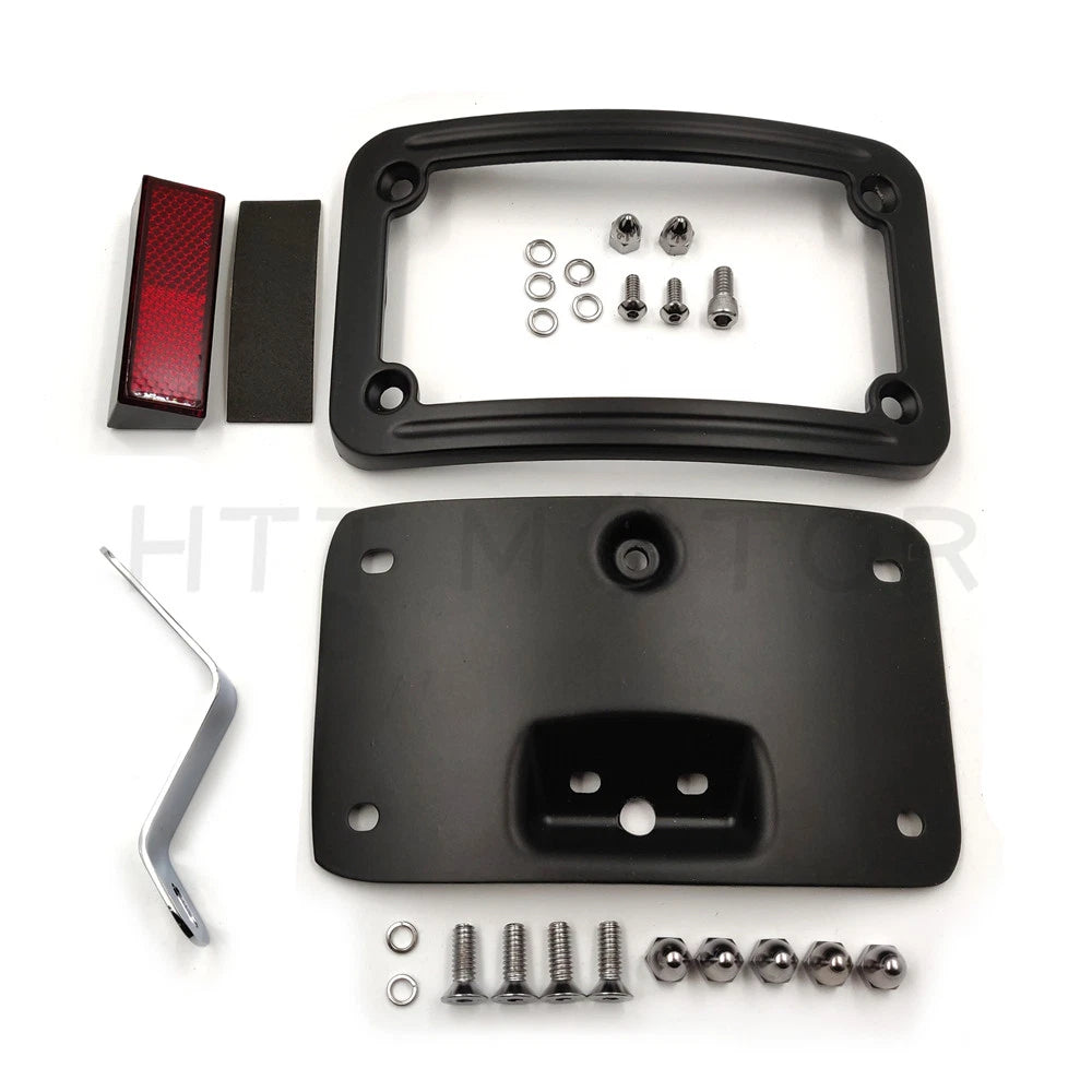 Laydown Curved License Plate Bracket for Harley Softail FLSTSC/FLSTN (2000–2017)