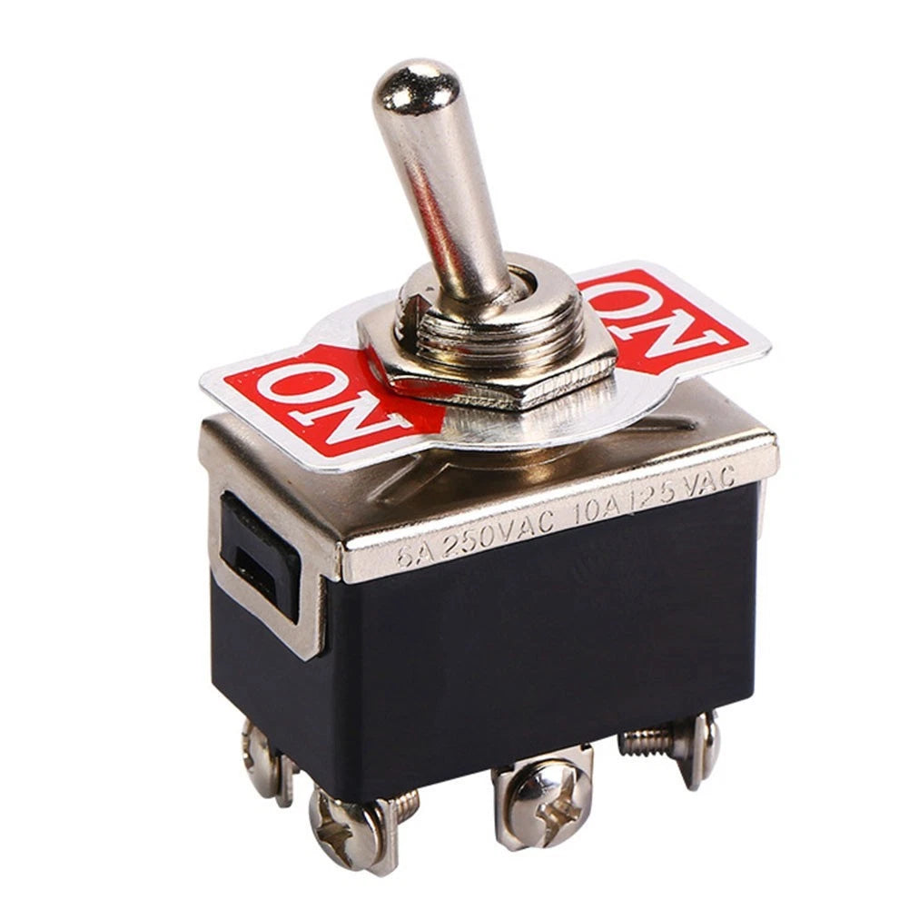 2X 12V 20A 6 Pin Toggle Switch for Universal Applications (Metal)