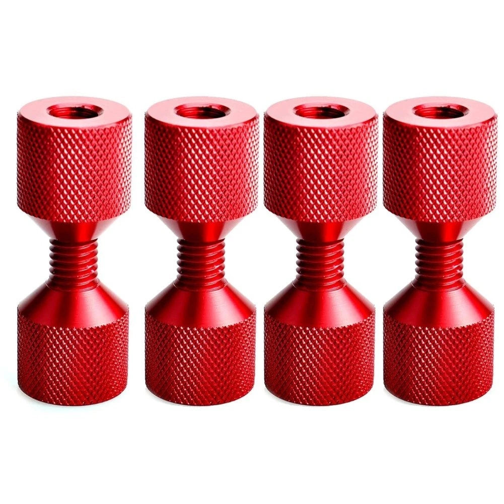 4X Aluminum Dual Hole Flange Pins with Built-In Level Feature