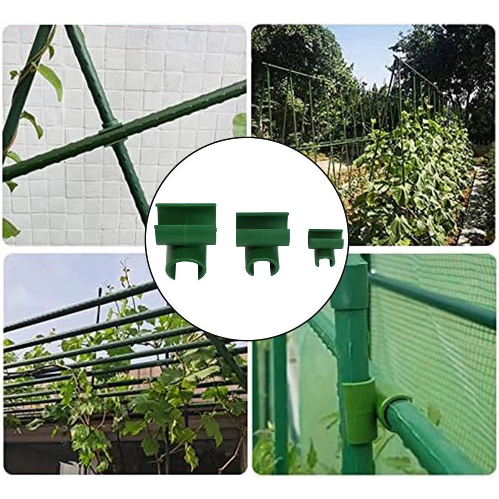 100PCS Garden Trellis Plant Clips Rotatable Rod Connector Buckle