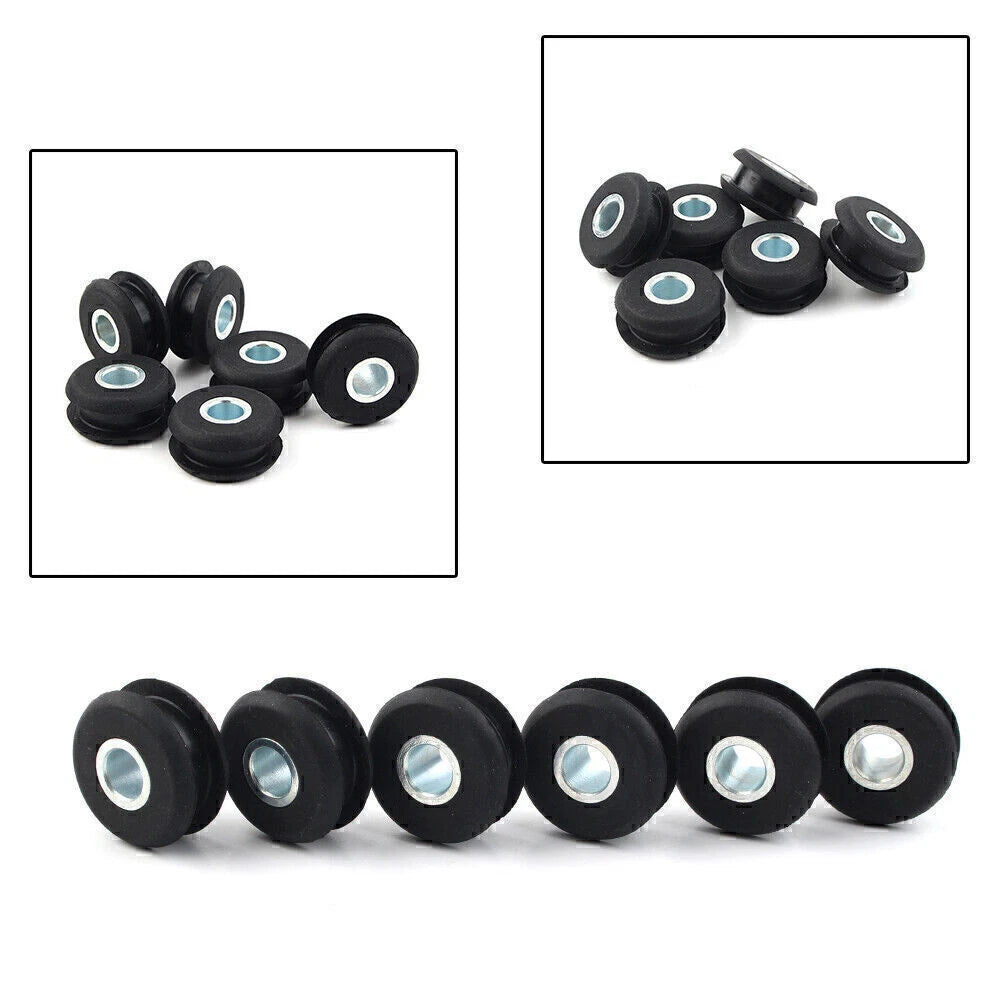 6x Gas Tank Mounts fit Harley Softail Mounts Rubber Grommets FXWG Motor Black