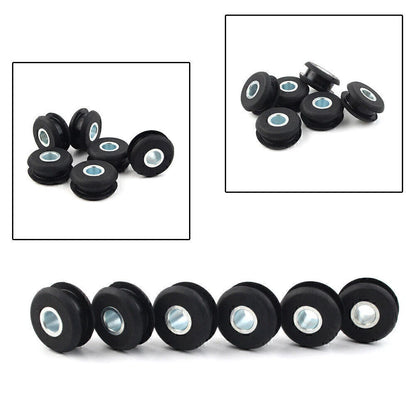 6x Gas Tank Mounts fit Harley Softail Mounts Rubber Grommets FXWG Motor Black