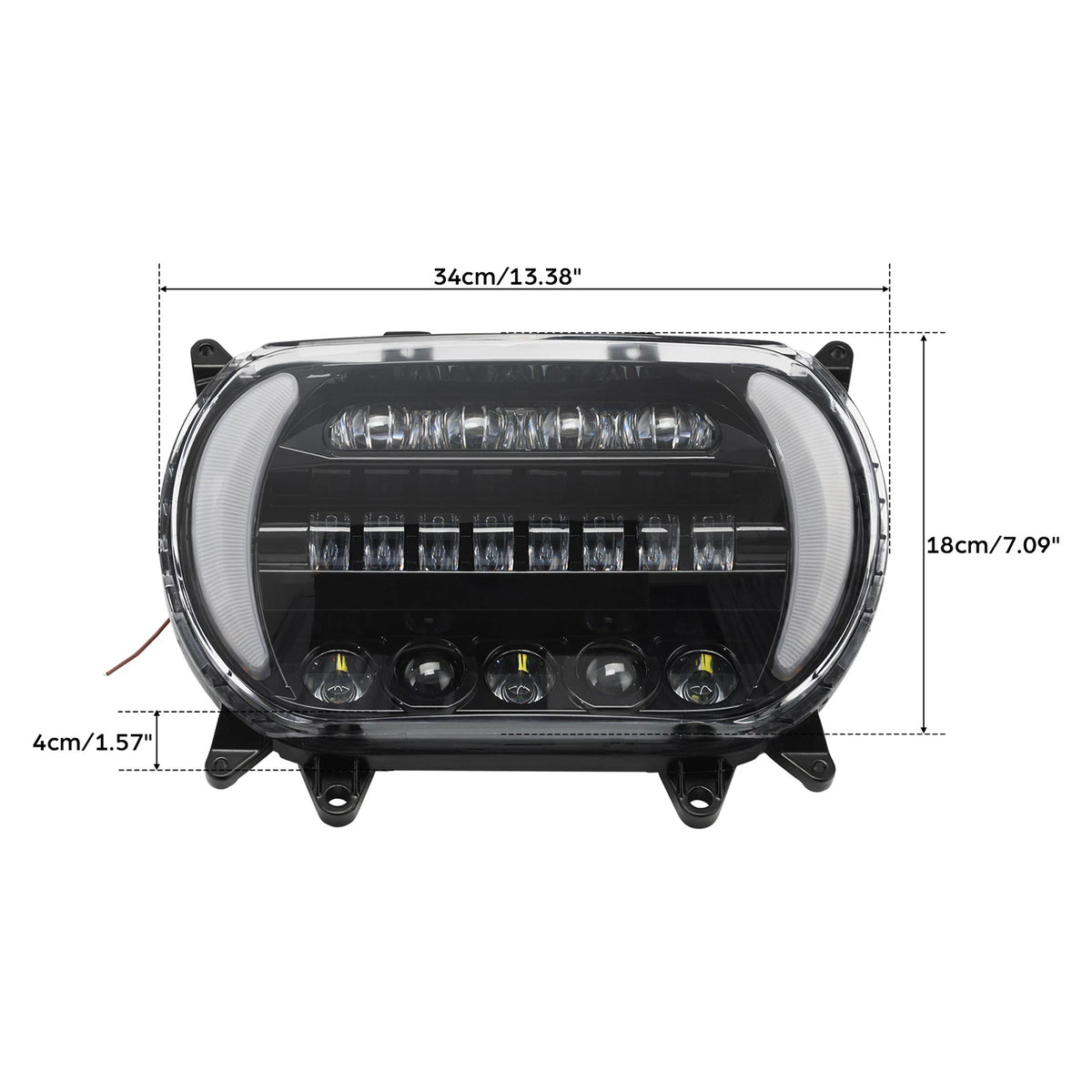 Front LED Headlight Assembly for Harley Road Glide (2015–2023)