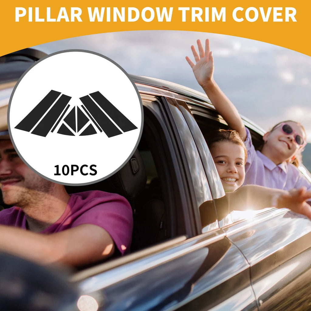 10 Pcs Door Pillar Window Trim Replacement for Mazda Axela (2013–2019)