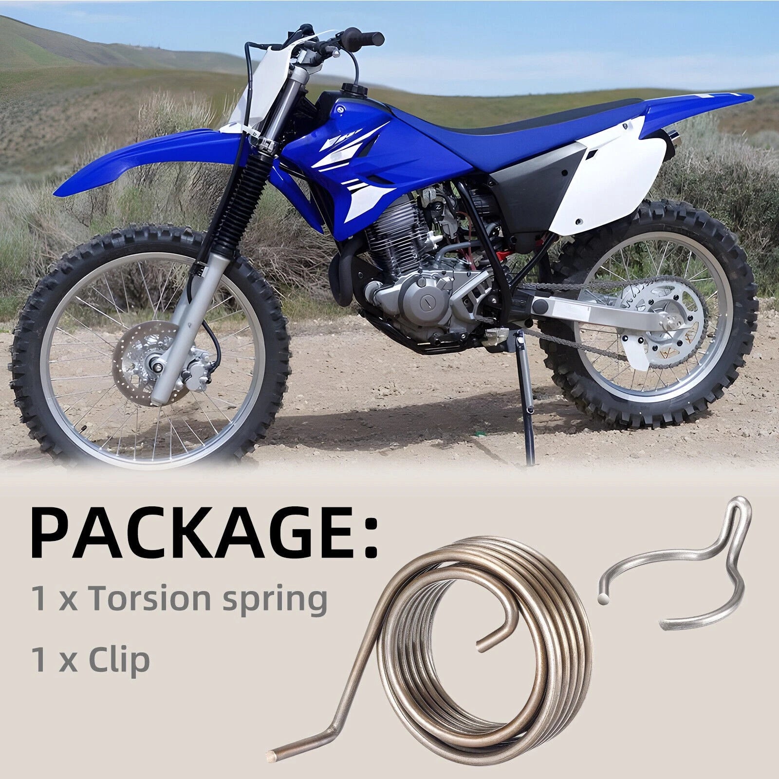 Kick Start Spring with Clip for Honda TTR125LE (2003–2024), WR200 (1992) 90508-26667-00
