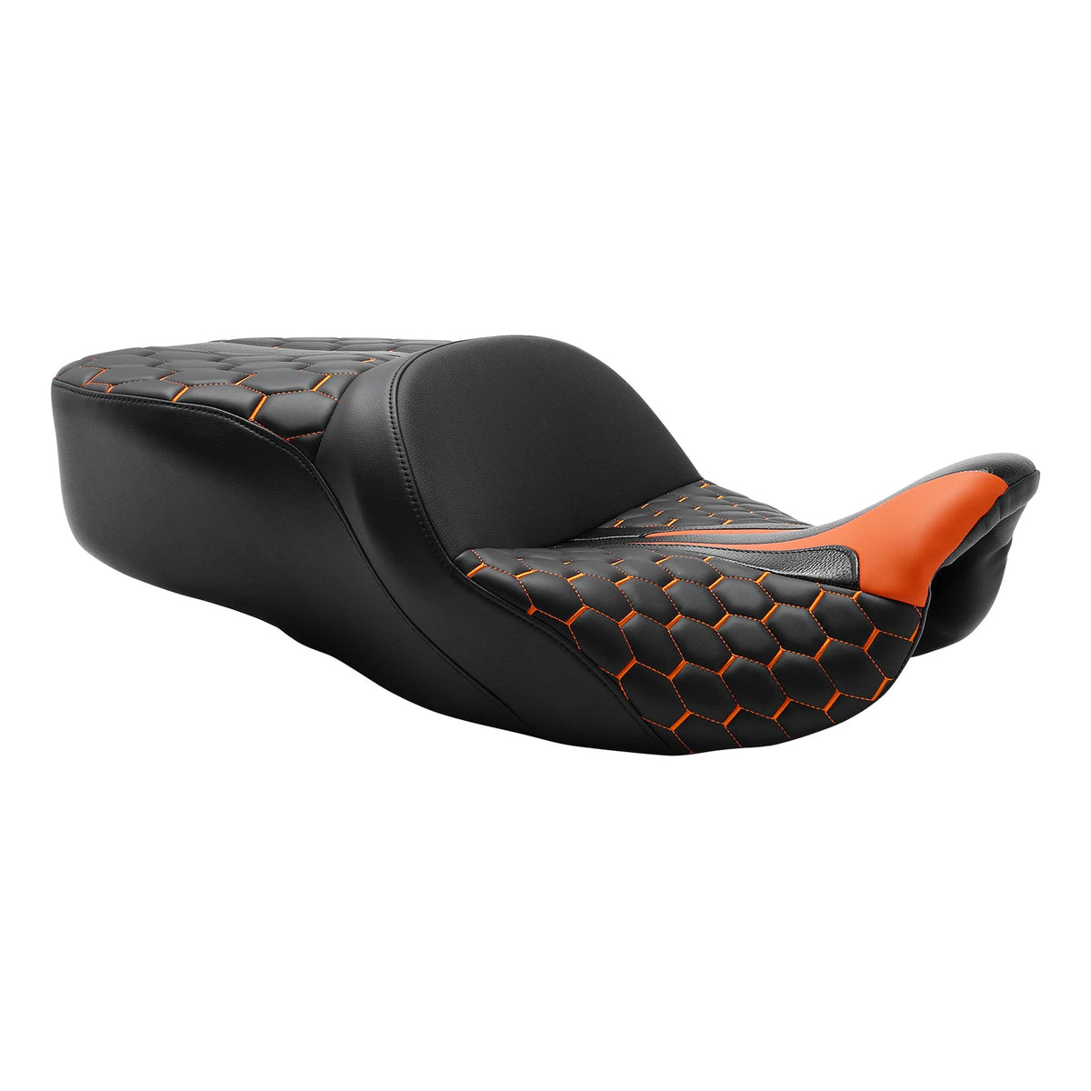 Gel Seat for Harley Street Electra Glide (2009–2023) - Orange Black