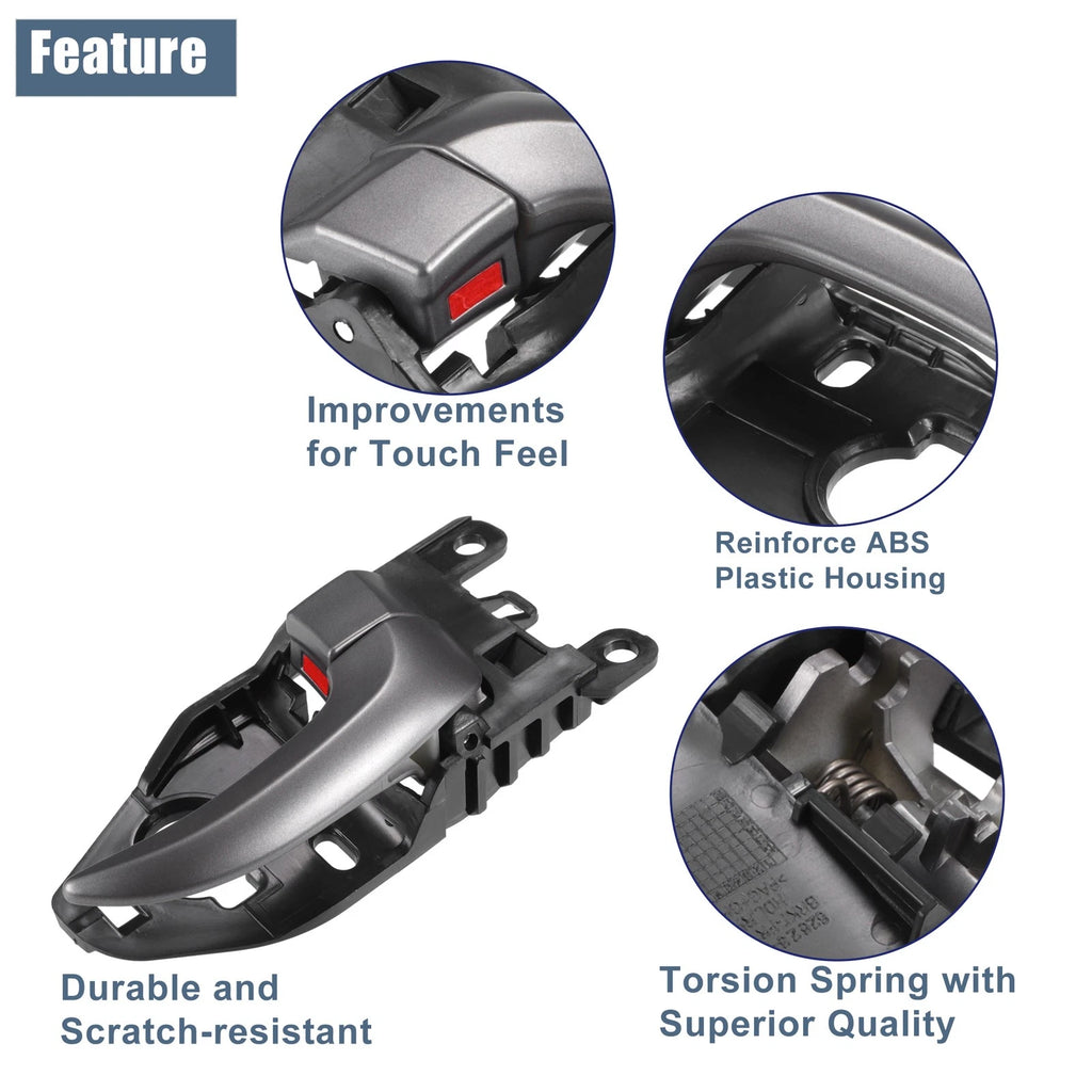 Front Rear Right Interior Door Handle Replacement for Hyundai Elantra (2011–2016)