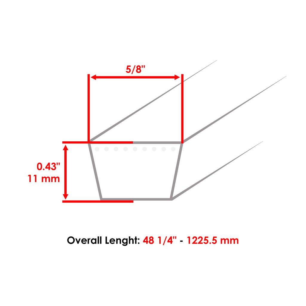 Drive Belt Replacement for MTD 13A0663F352 13A4662F129 (2013–2018)