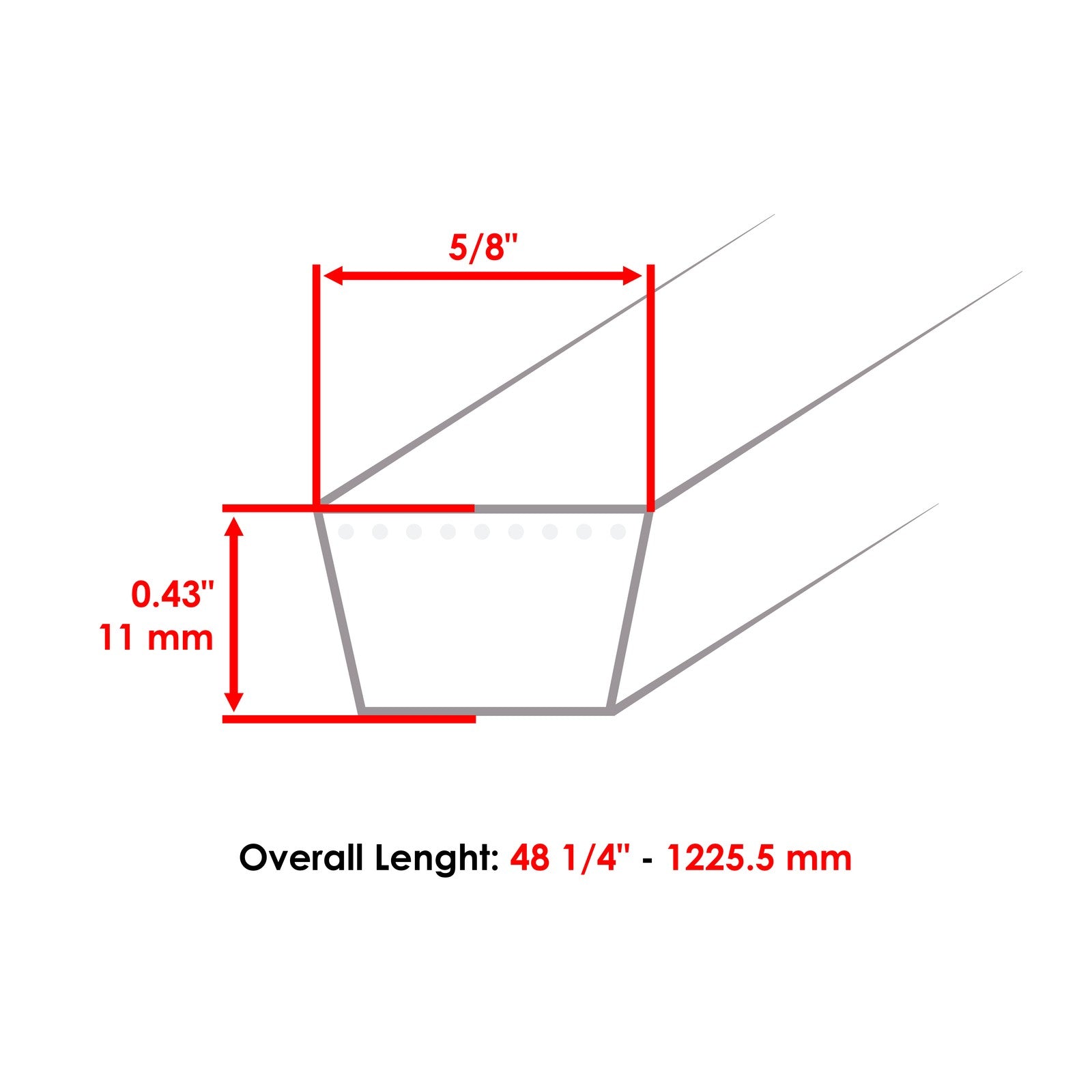 Drive Belt Replacement for MTD 13A0663F352 13A4662F129 (2013–2018)