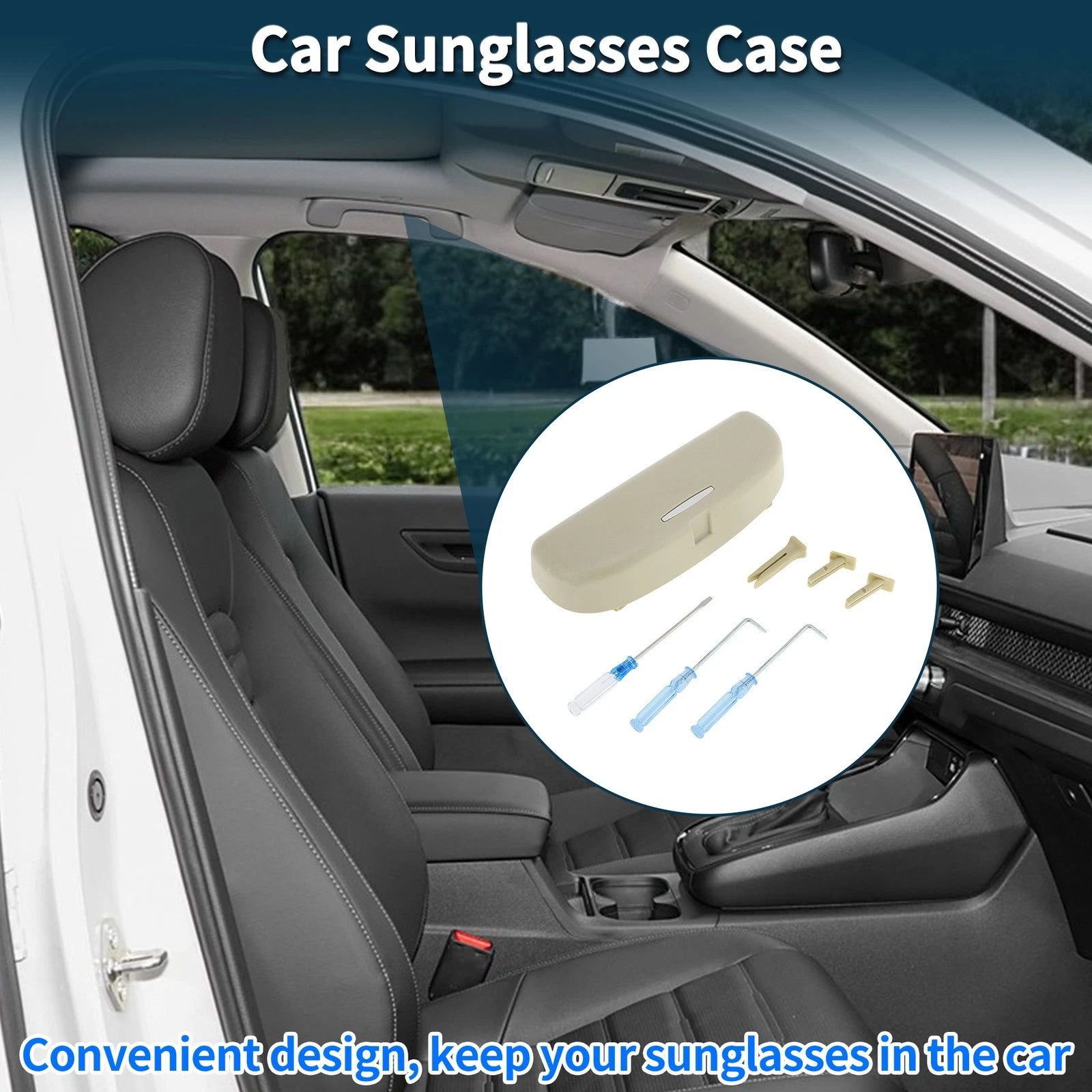 Car Sunglasses Case for Volkswagen Golf Eyeglasses Holder Storage Box