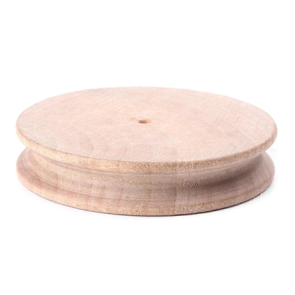 Cake Shape Wood Edge Slicker Burnishing Leather Craft Handwork Handmade DIY Tool