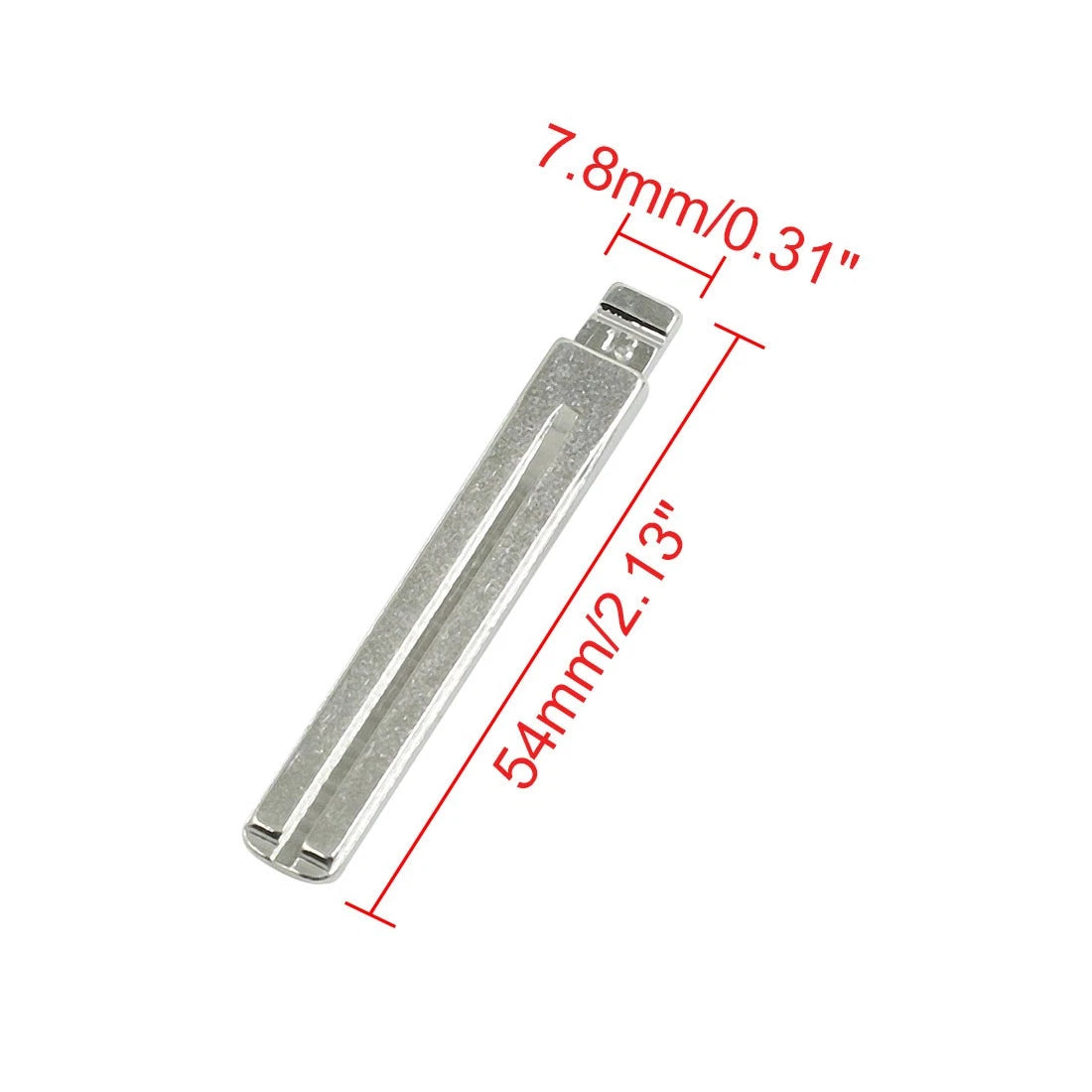 5pcs Metal Uncut Insert Emergency Remote Key Blank Blade Replacement for Toyota (2005–2015)