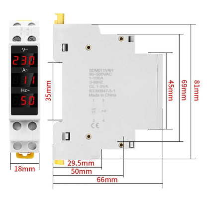 Digital Voltmeter for Din Rail (Modular)