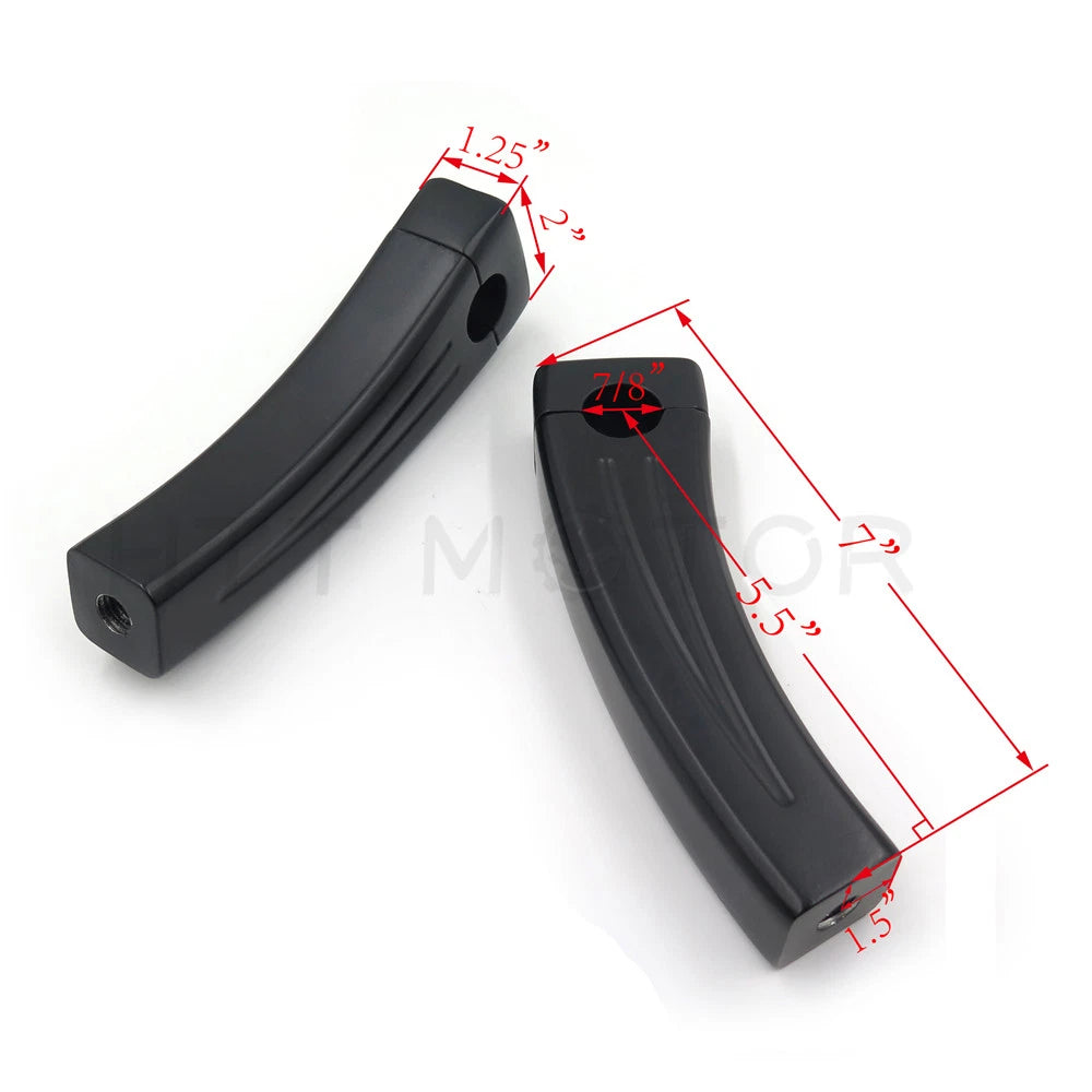 5.5" Black Motorcycle Cruiser Handlebar Pullback Risers for 7/8" Bar