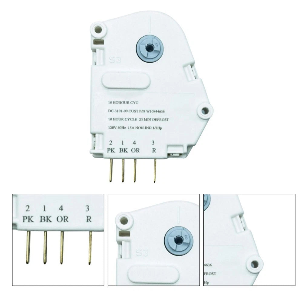 Defrost Timer for Home Refrigerator (W10844636, W10740040)