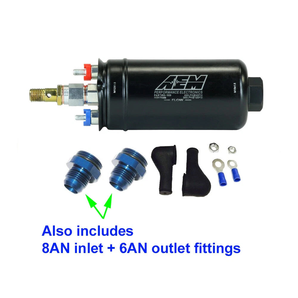 AEM 400LPH Inline Fuel Pump for Metric Vehicles