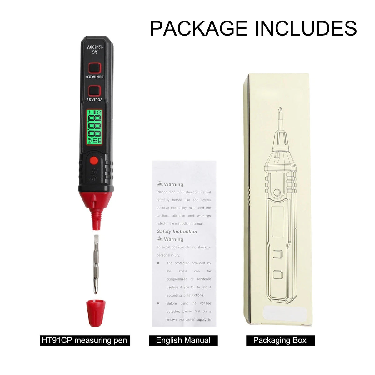 Non Contact Voltage Tester with Interchangeable Screwdriver Head