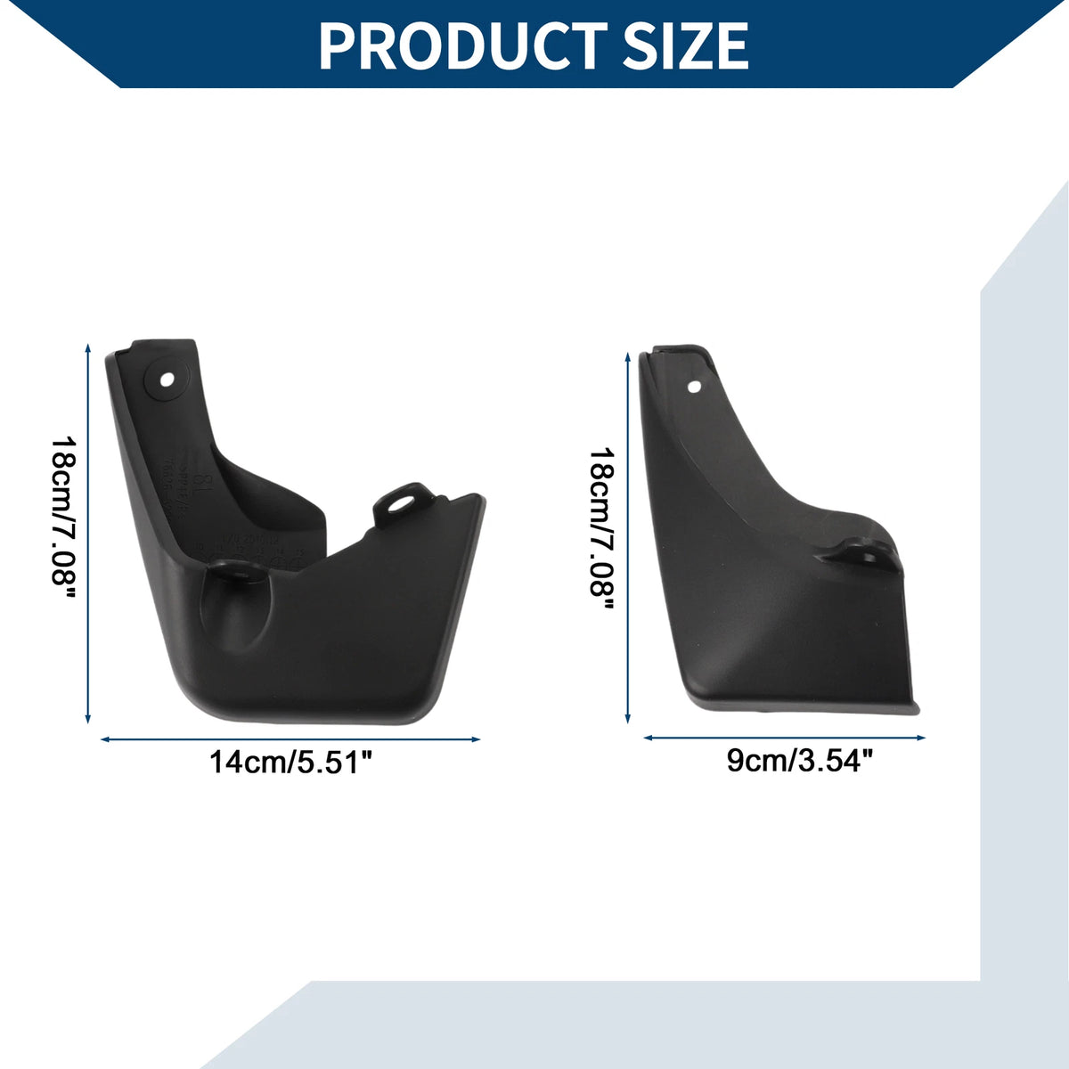 Set of 4 Mud Flaps Splash Guards for Toyota Vitz (2011–2023)