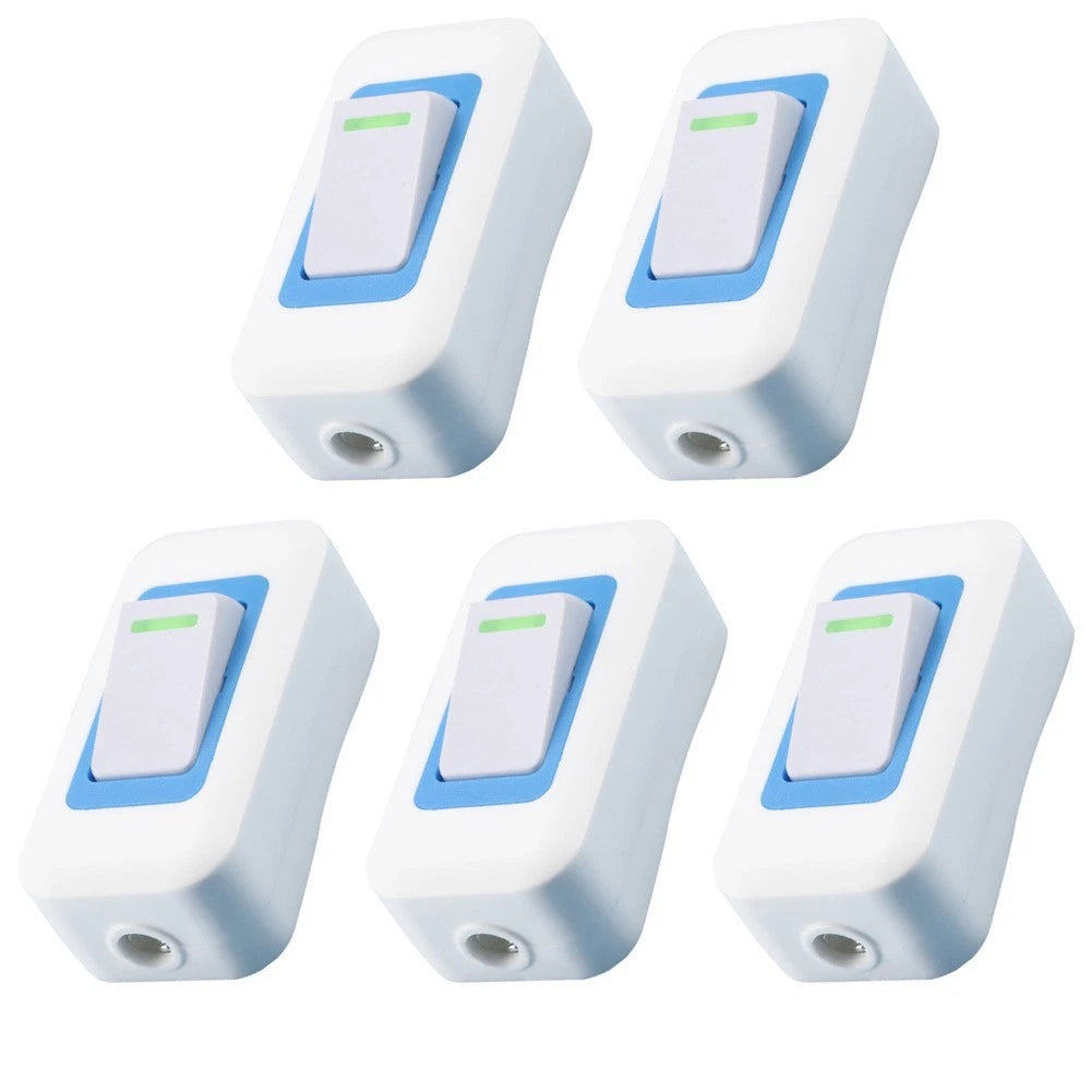 5X Compact Rocker Button Switch for Everyday Devices (AC250V, 2500W)