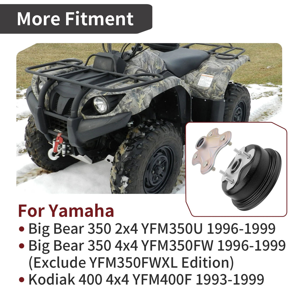 Rear Brake Drum + Wheel Hub Set for Yamaha Kodiak 400 YFM400F (1993–1999)